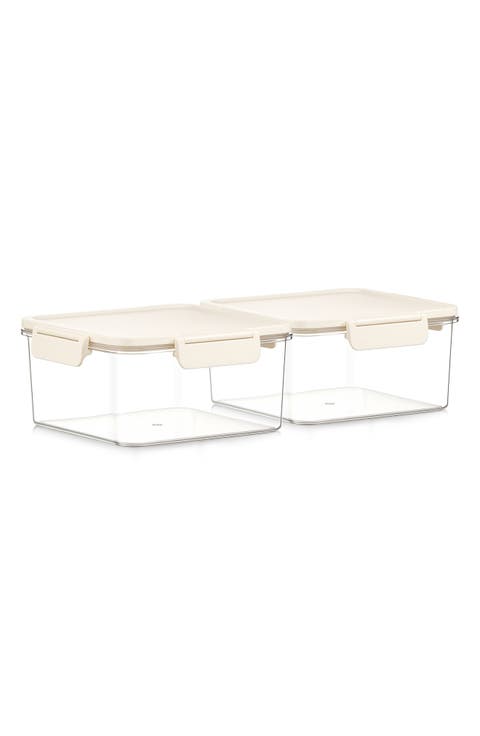 Set of 2 Airtight Food Storage Containers
