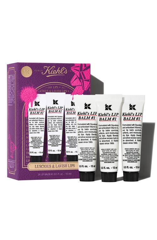 Kiehl's Since 1851 Luscious & Lavish Lips Set $42 Value In Transparent