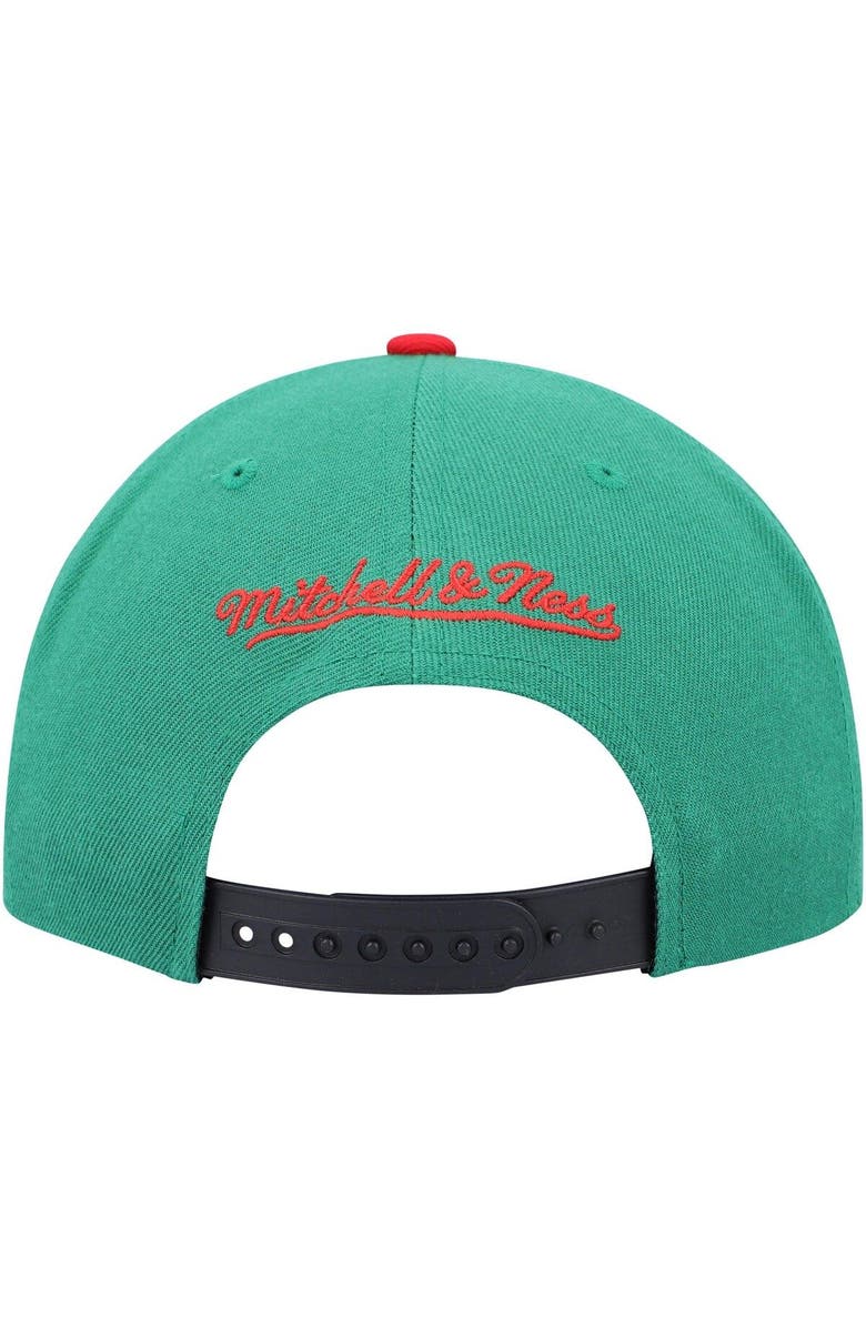Mitchell & Ness Men's Mitchell & Ness Black/Green Chicago Bulls Day One Snapback Hat, Alternate, color, Black