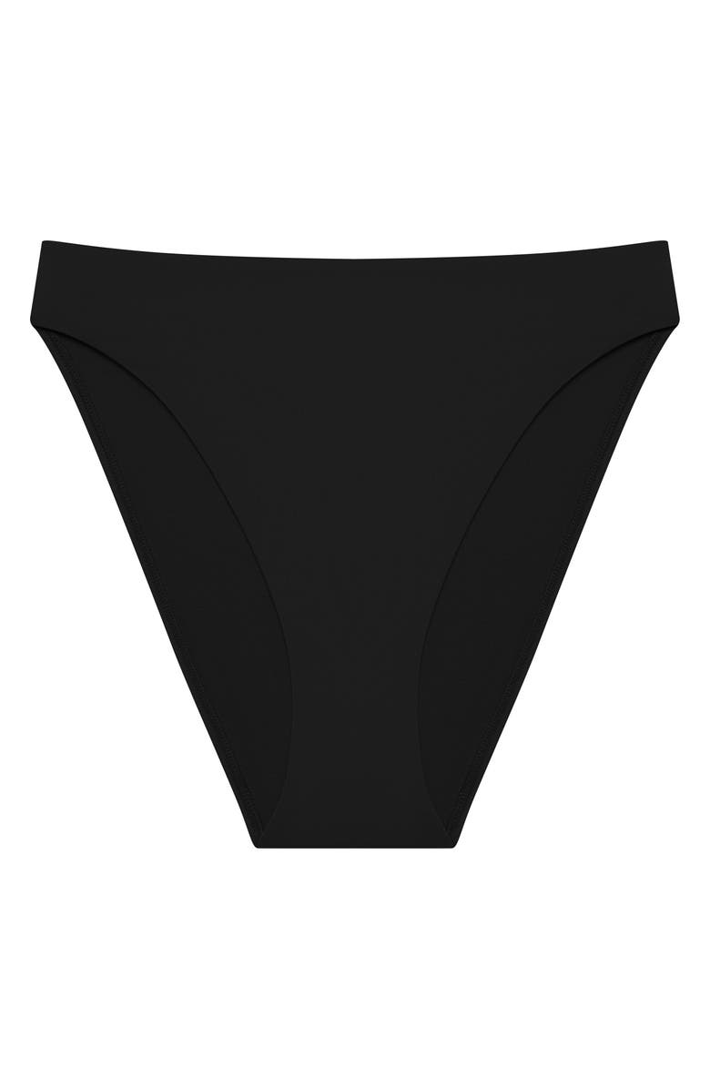 Lauren Ralph Lauren High Leg Bikini Bottoms, Alternate, color, Black