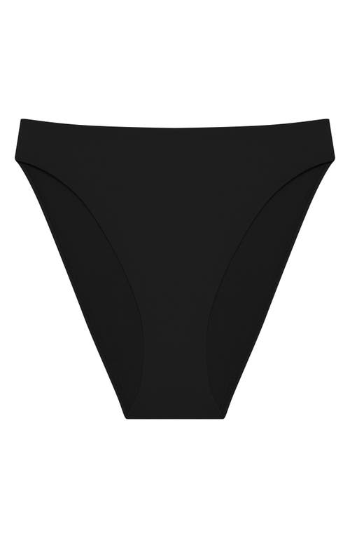 Ralph Lauren Lauren High Leg Bikini Bottoms In Black