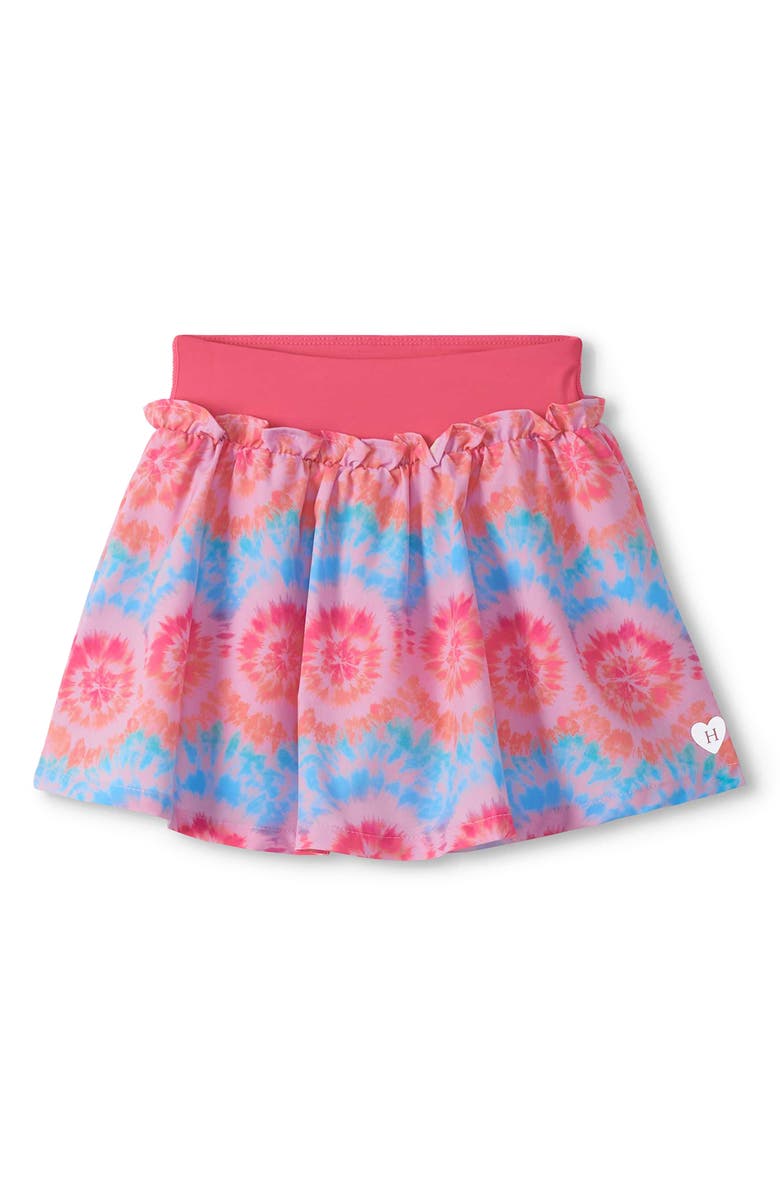 Hatley Kids' Starburst Tie-Dye Ruffle Skort, Main, color, Purple