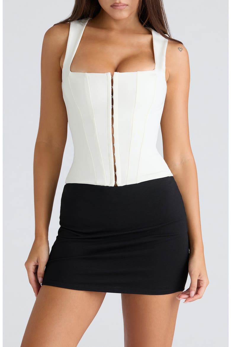 The Balconette Corset Top, Main, color, IVORY