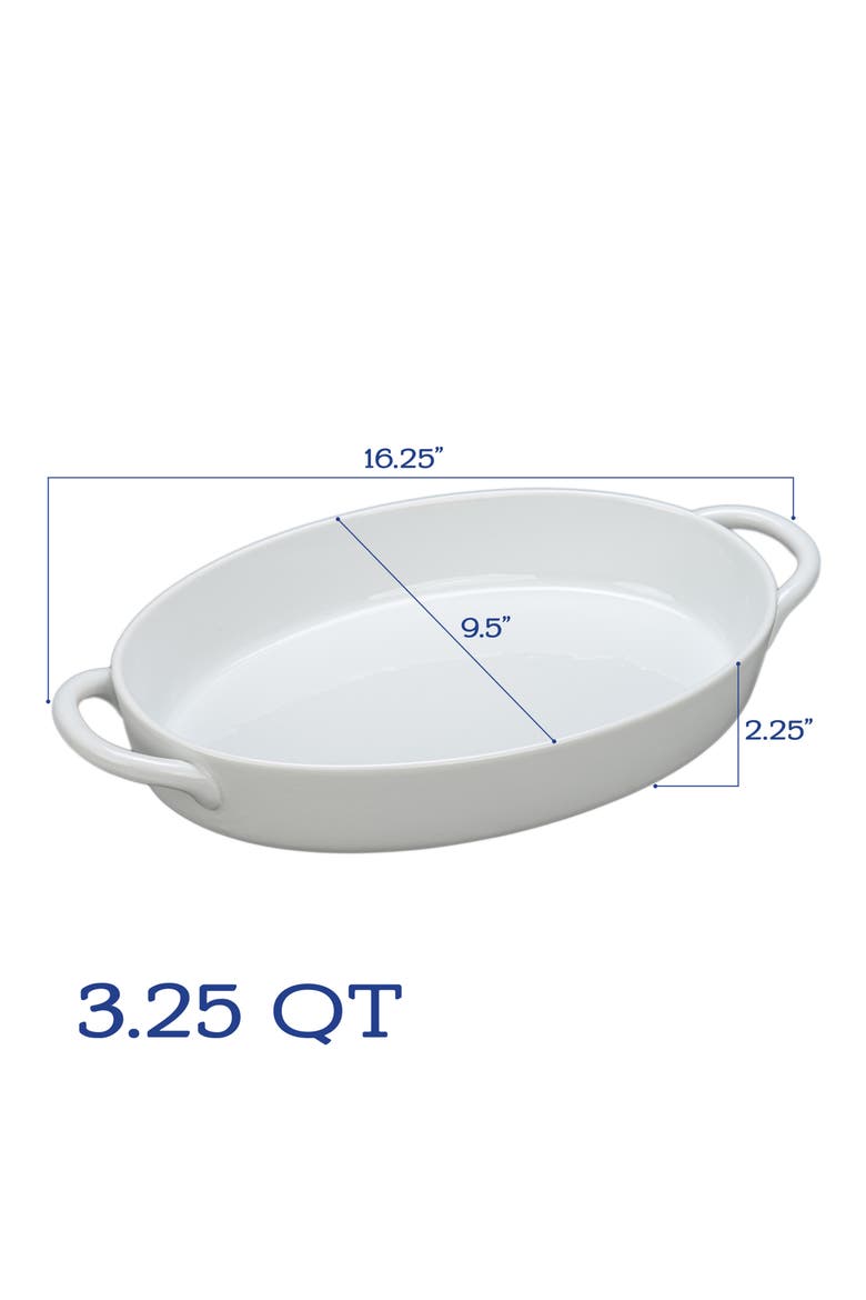 Taos Oval 3.25-Quart Baking Dish, Alternate, color, WHITE