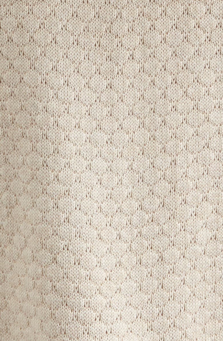 Nordstrom Hooded Pointelle Sweater Romper, Alternate, color, Beige Oatmeal Heather