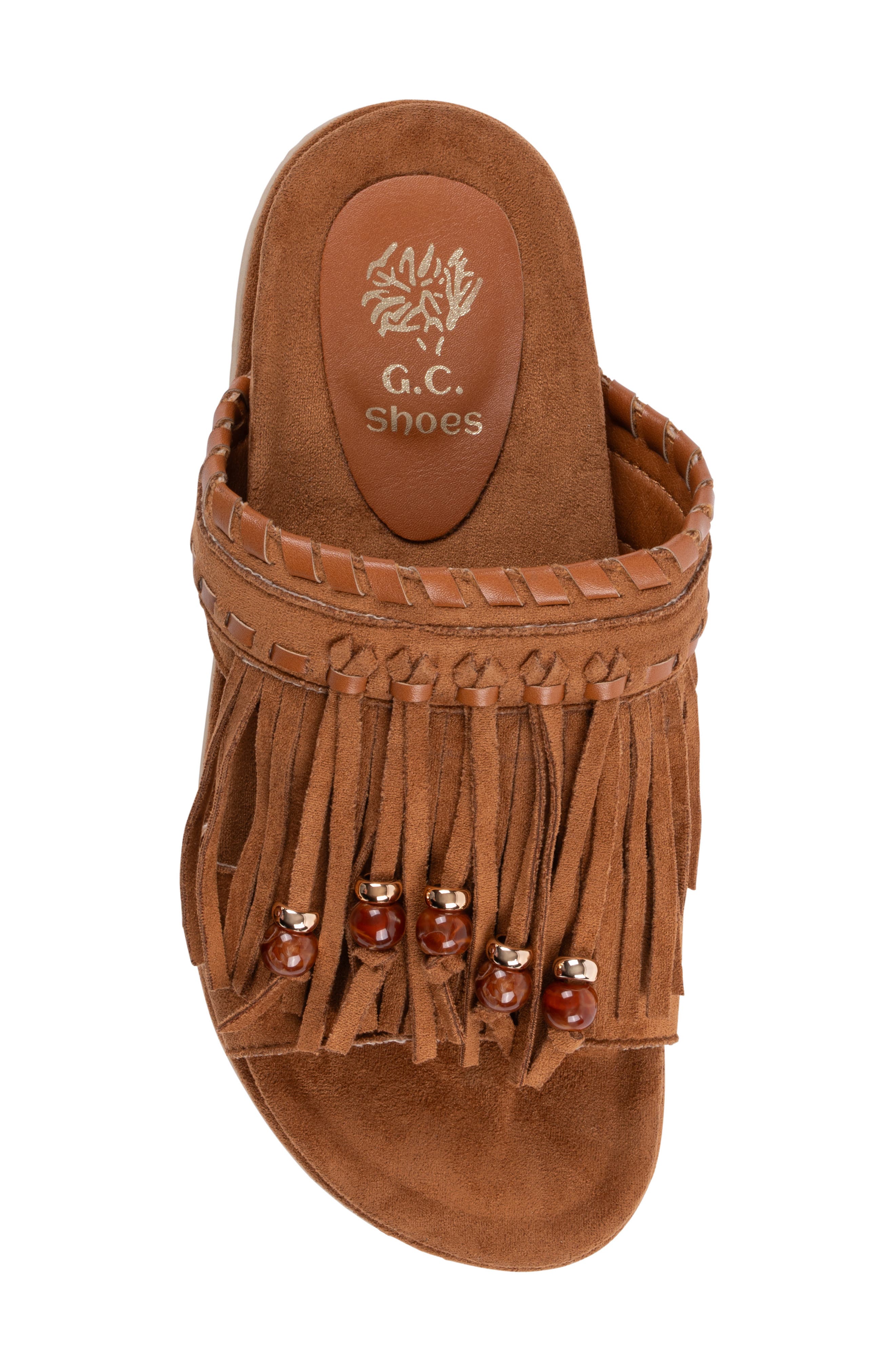 Catori Tassel Slide Sandal, Alternate, color, TAN