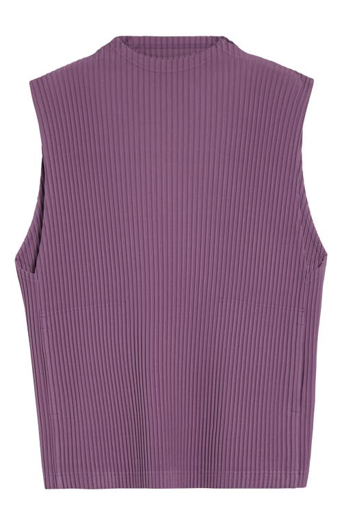 Issey Miyake Homme Plissé Monthly Colors April Pleated Top In Viola Purple