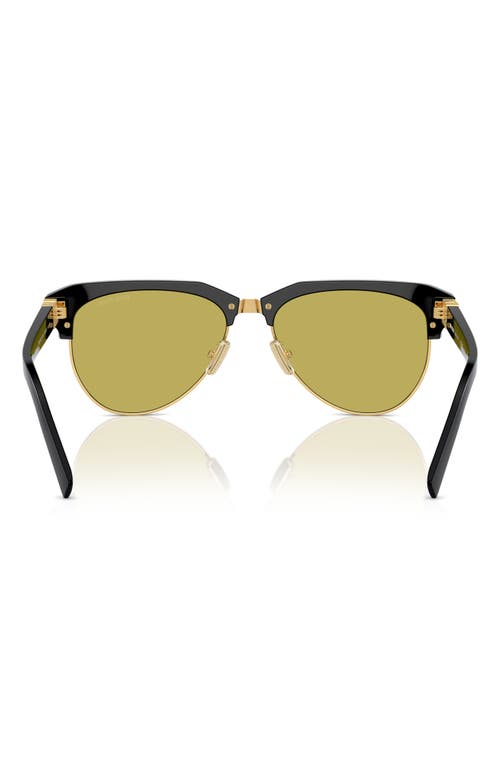 Miu Miu 57mm Pilot Sunglasses In Black