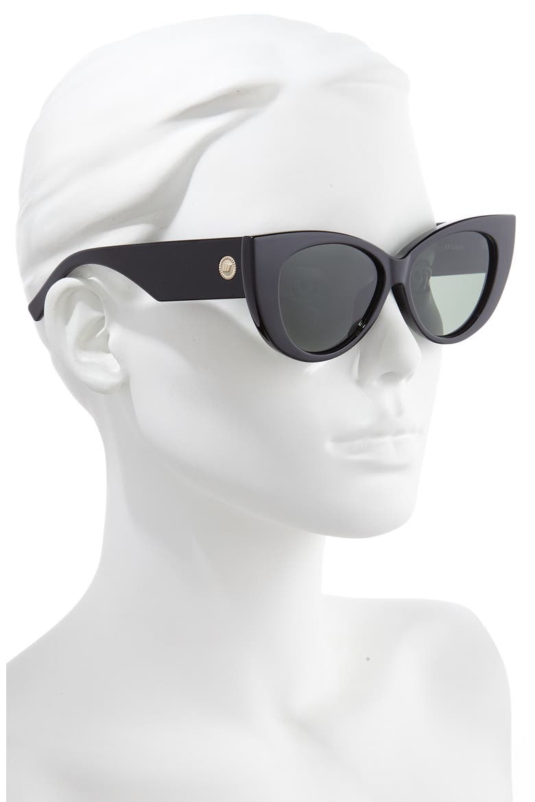 Feline Fine 54mm Polarized Cat Eye Sunglasses, Alternate, color, BLACK/ KHAKI