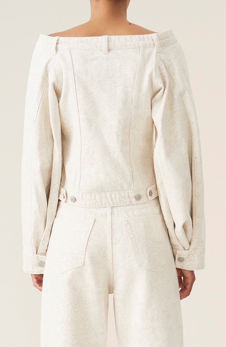 Ganni x Levi's<sup>®</sup> Boat Neck Denim Jacket, Alternate, color,