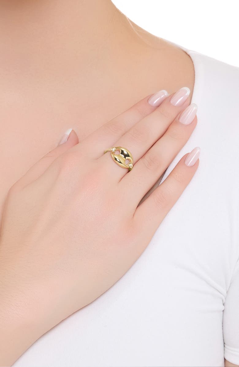 ATHRA LUXE Bold Mariner Link Ring, Alternate, color, Gold