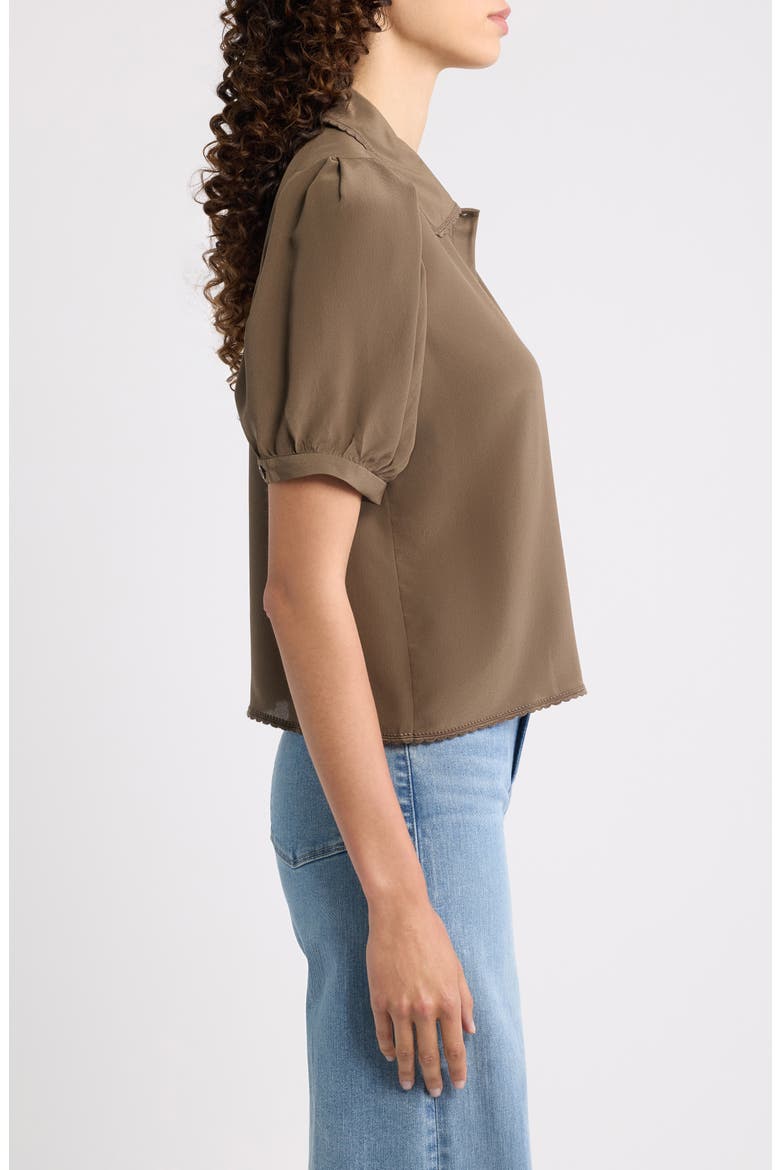 The Prim Silk Shirt, Alternate, color, DEEP OLIVE