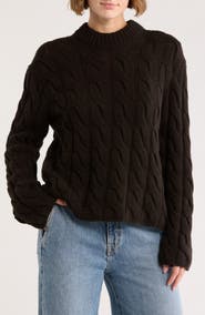 Theory Wool Blend Cable Knit Pullover Sweater