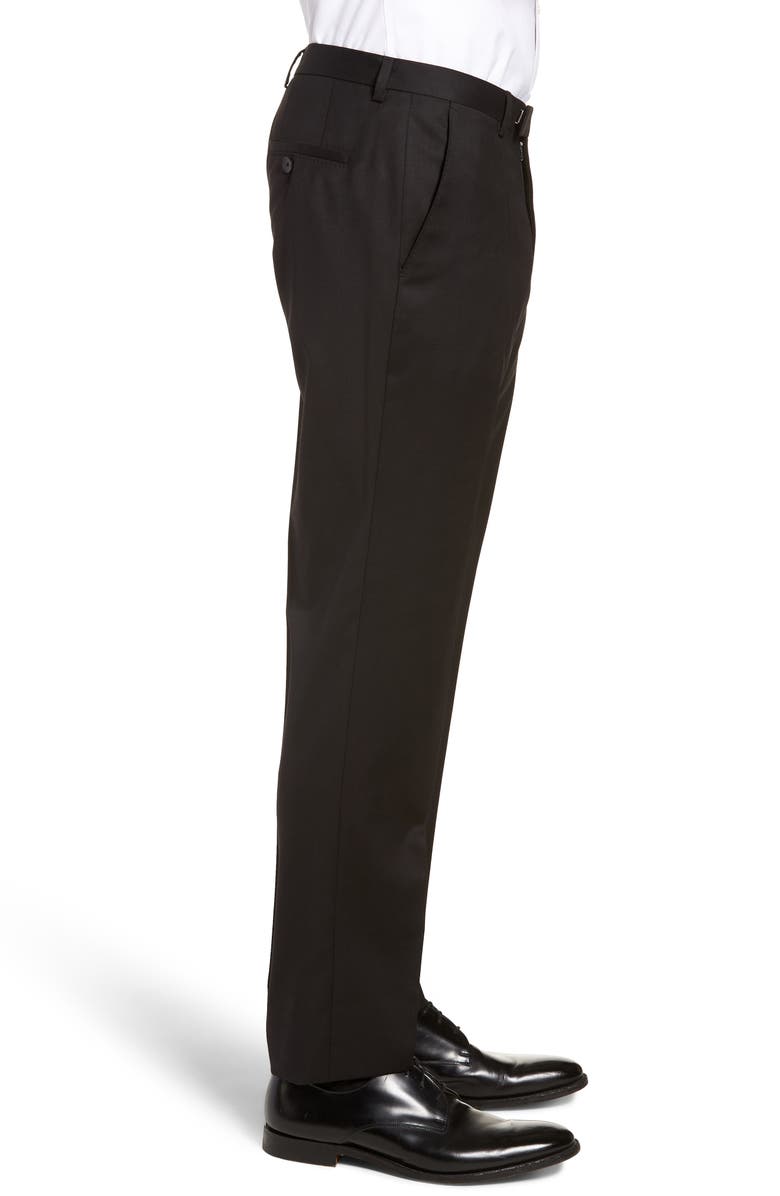 BOSS Lenon CYL Flat Front Straight Leg Solid Wool Dress Pants, Alternate, color, 