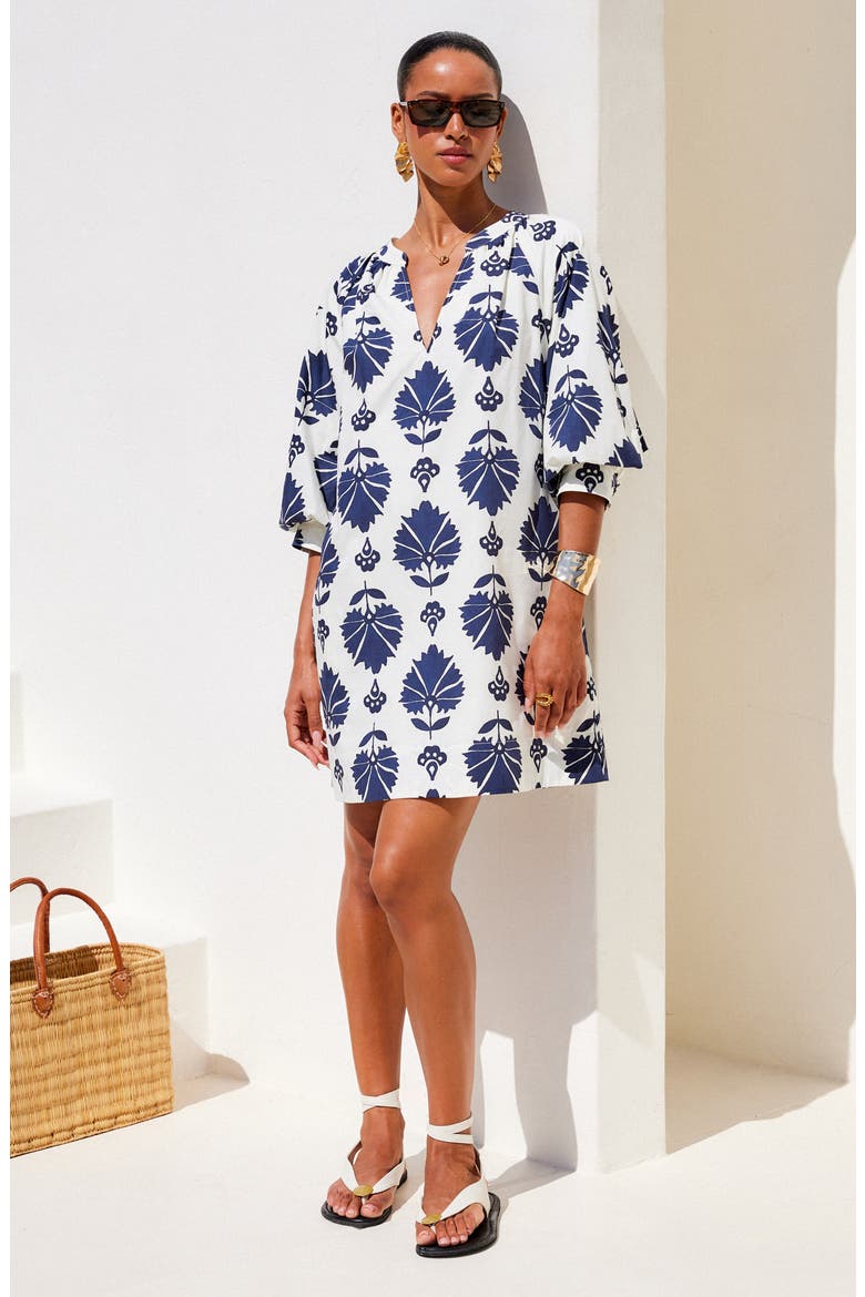 Brianne Print Lantern Sleeve Shift Dress, Alternate, color, PRINT