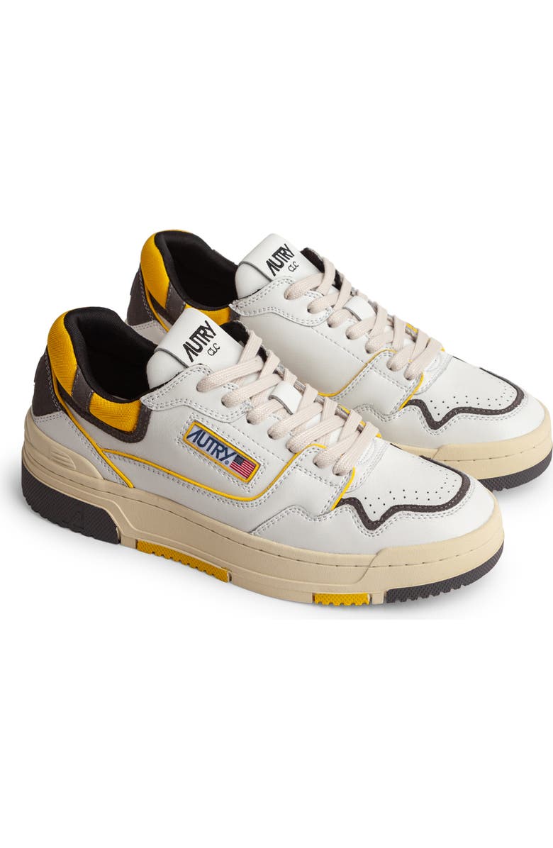 AUTRY CLC Low Top Sneaker, Main, color, Mult/Mat Wht/Gr/Yl