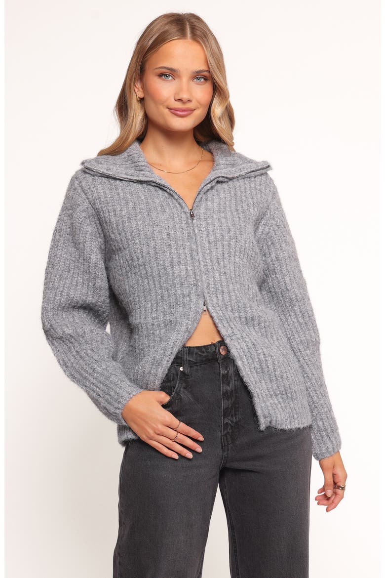 Miffy Rib Zip-Up Cardigan, Alternate, color, GREY