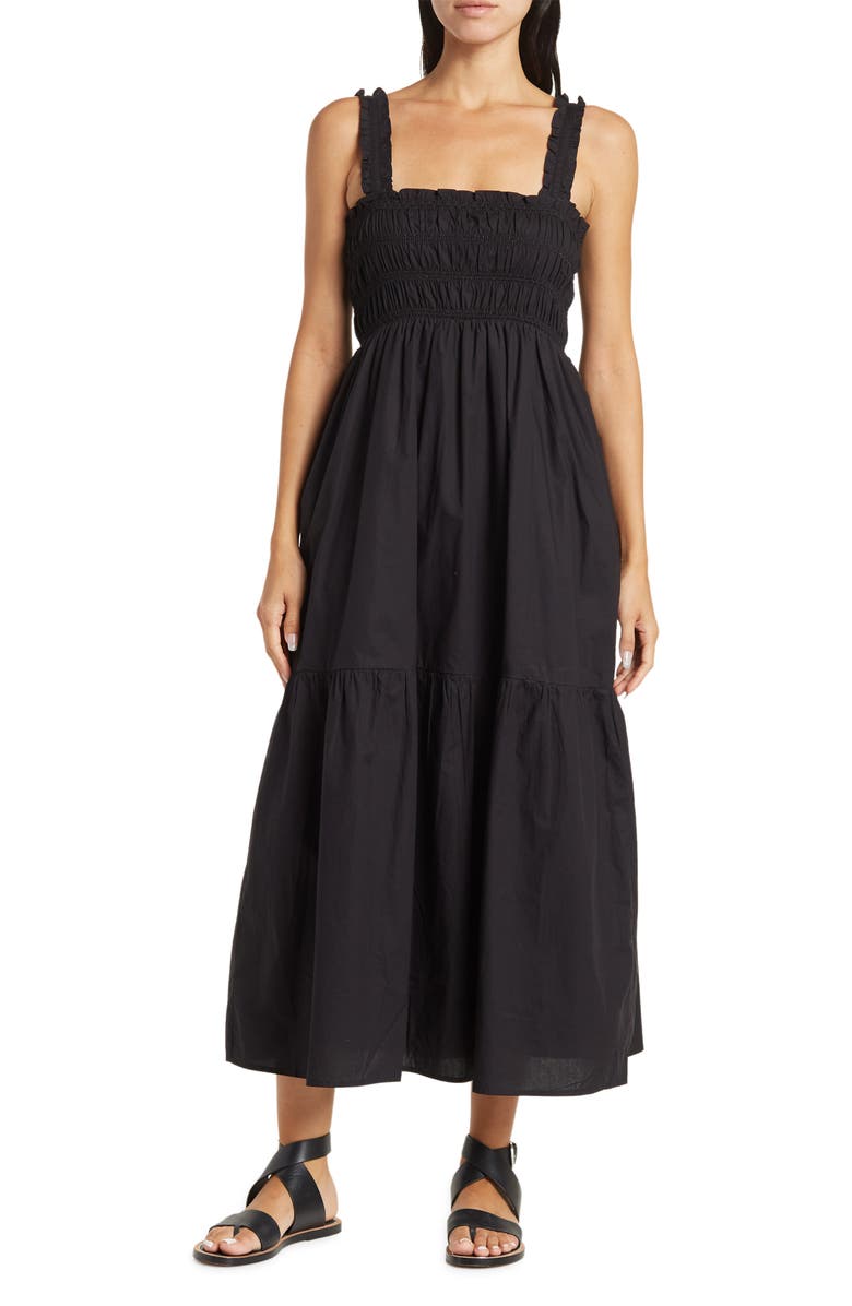 French Connection Ezeke Poplin Midi Dress, Main, color, 