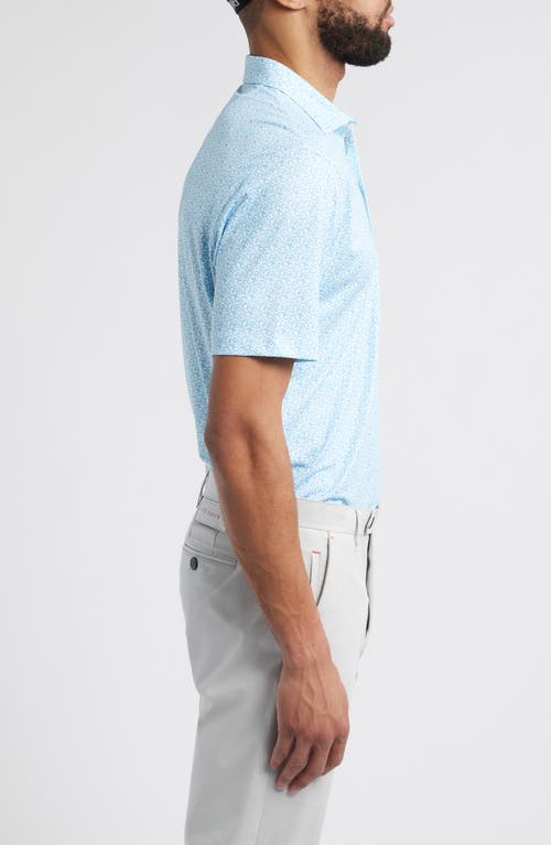 Johnnie-o Springwood Scatter Print Prep-formance Golf Polo In Grotto