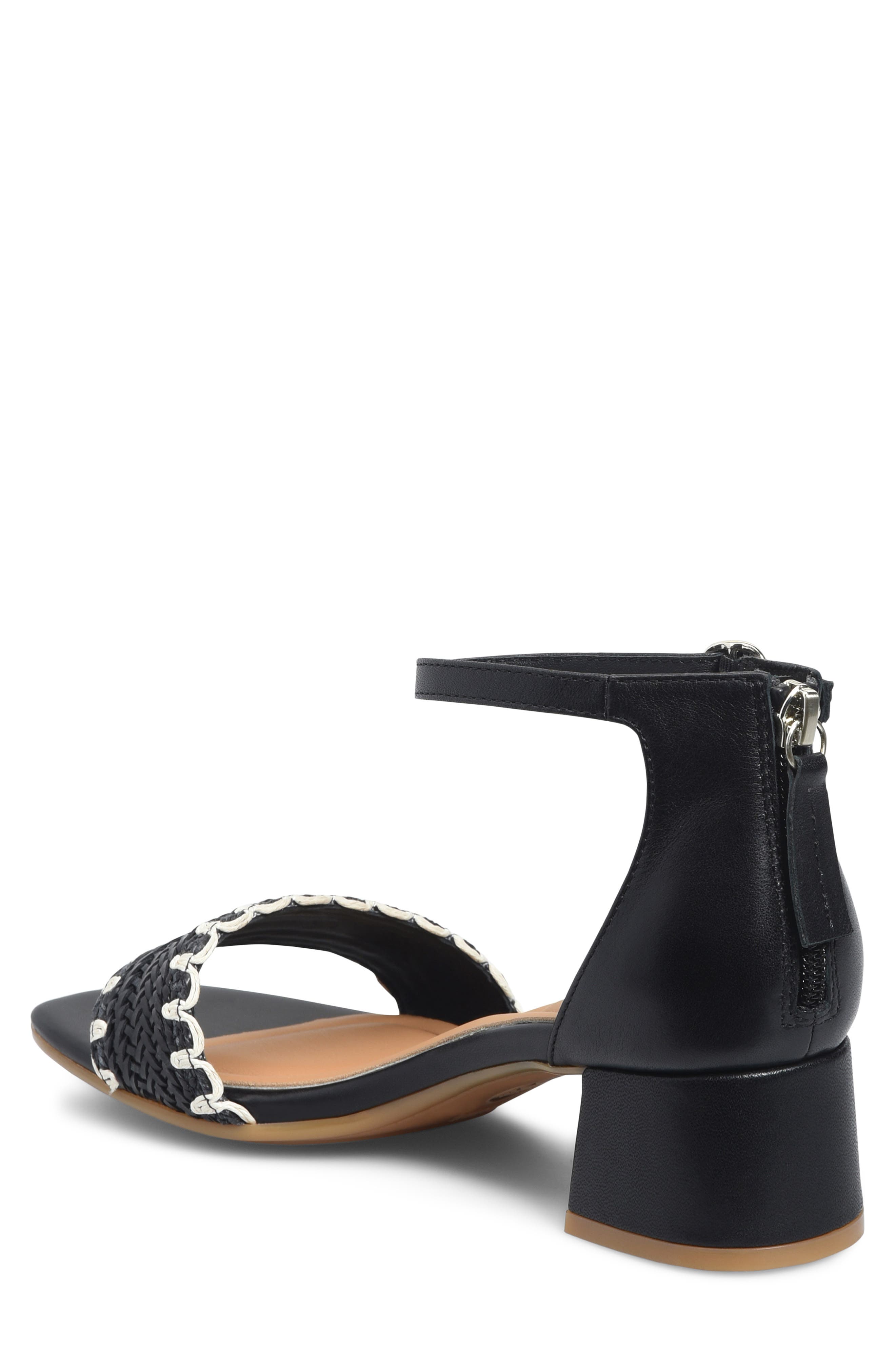 Söfft Lilah Ankle Strap Wedge Sandal, Alternate, color, Black