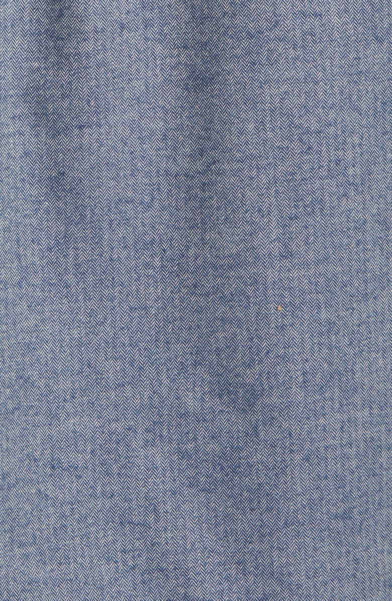Naked & Famous Denim Herringbone Flannel Button-Down Shirt, Alternate, color,
