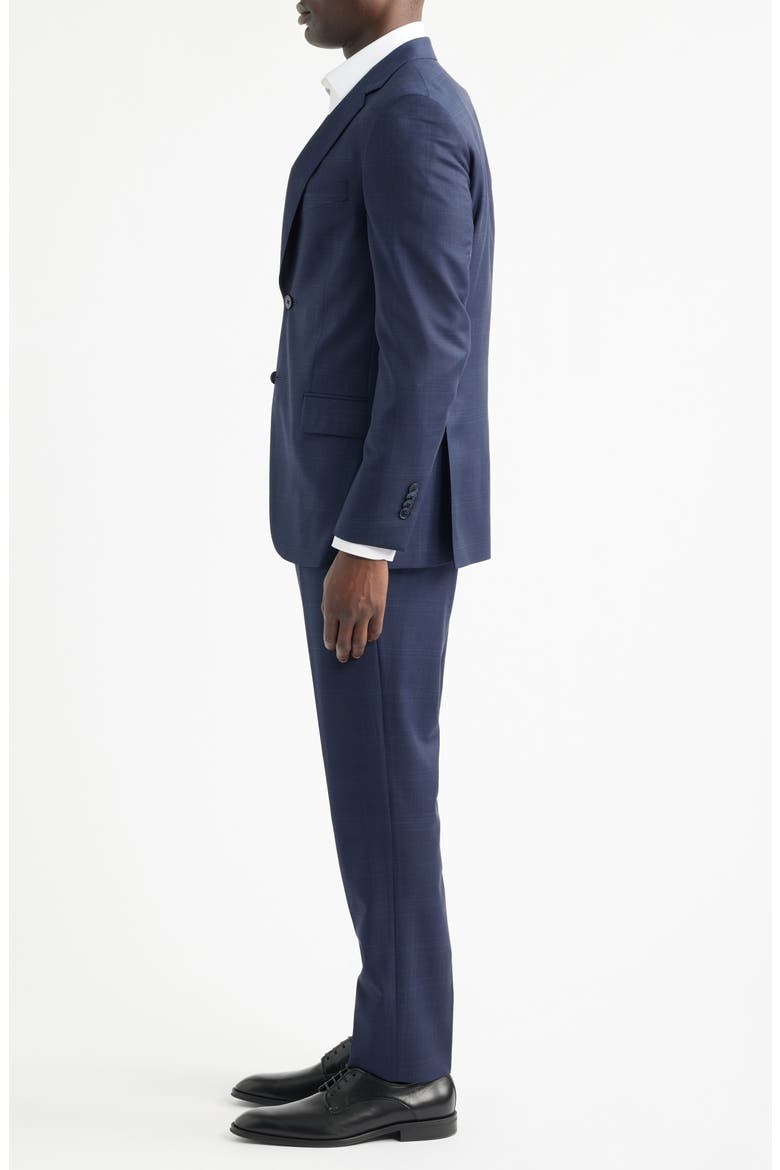 Hartford Classic Navy Mélange Wool Suit, Alternate, color, NAVY