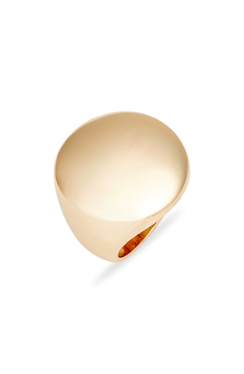 Polished Medallion Ring