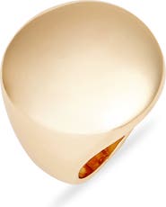 Open Edit Polished Medallion Ring