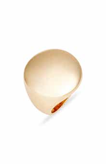 Open Edit Polished Medallion Ring