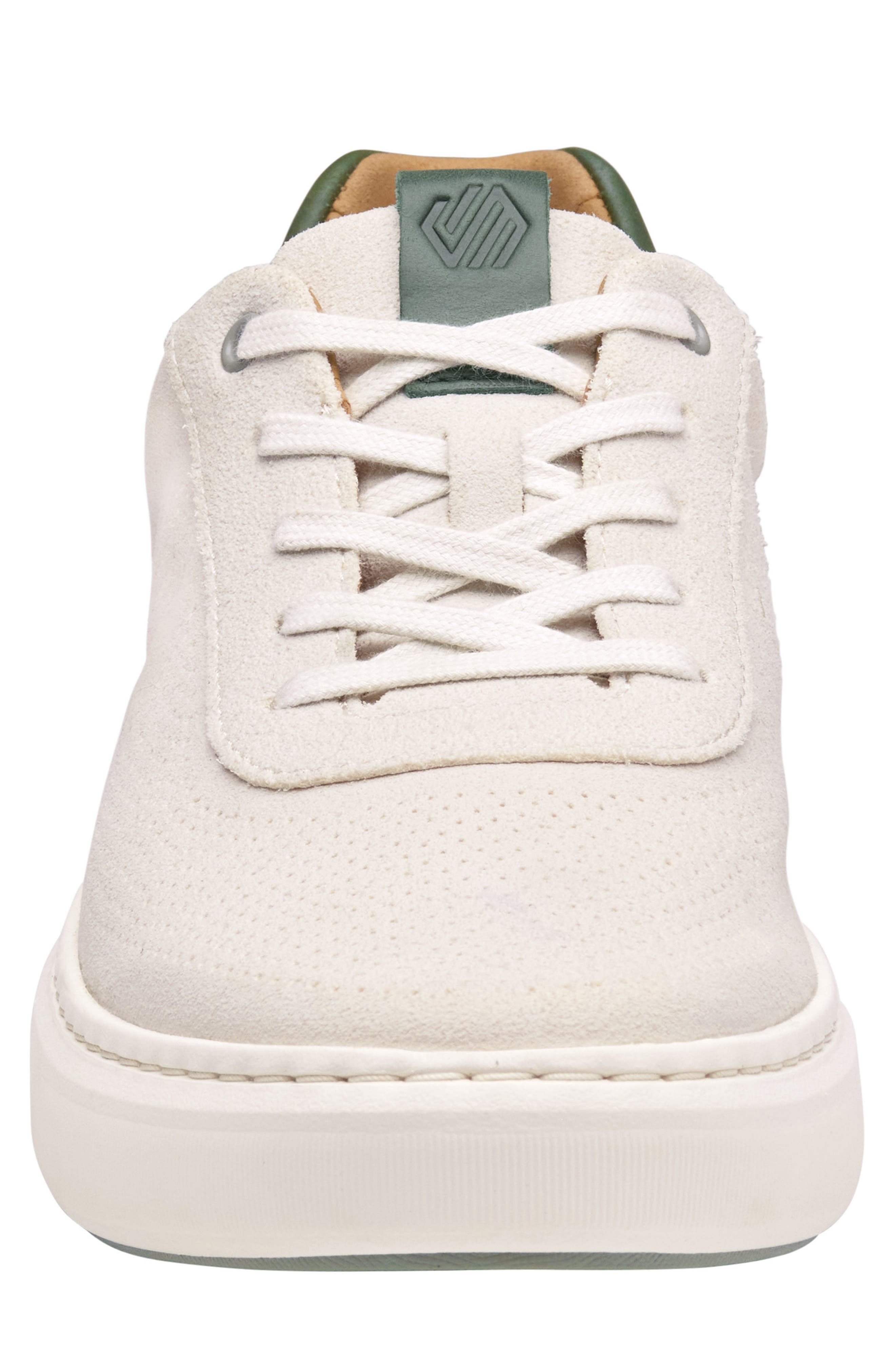 Anders Perforated Sneaker, Alternate, color, WHITE/ GREEN SUEDE