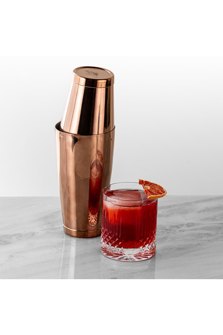 Boston Cocktail Shaker Set, Weighted, Antique Copper, Alternate, color, Antique Copper