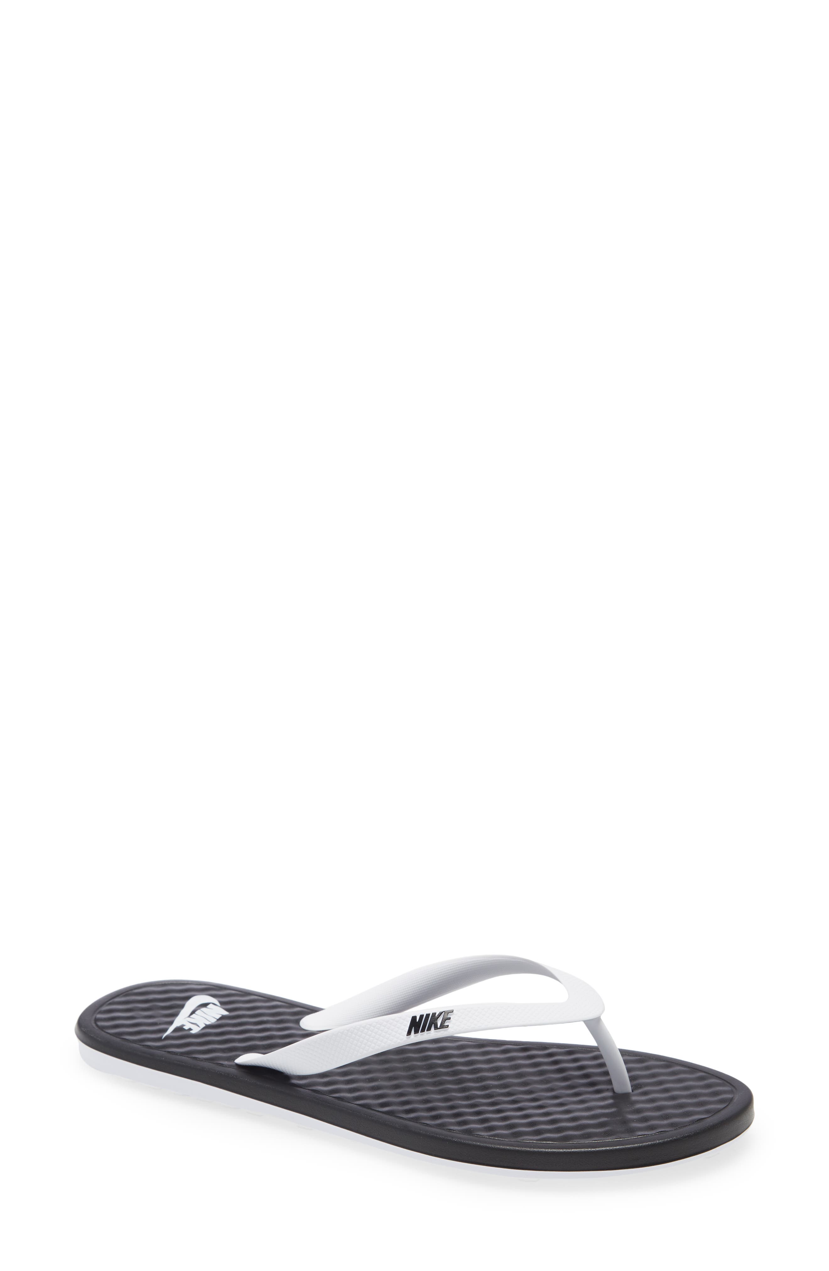 Nike On Deck Flip Flop, Main, color, Black/ White