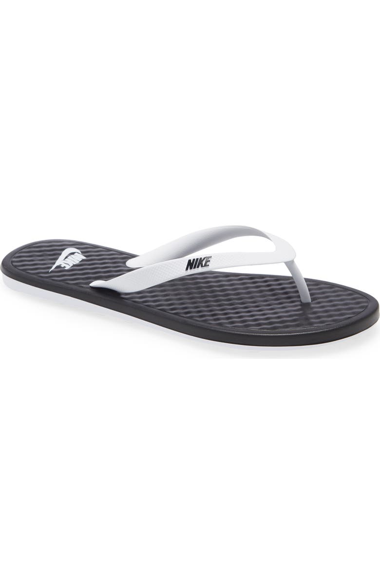 Nike On Deck Flip Flop, Main, color, Black/ White