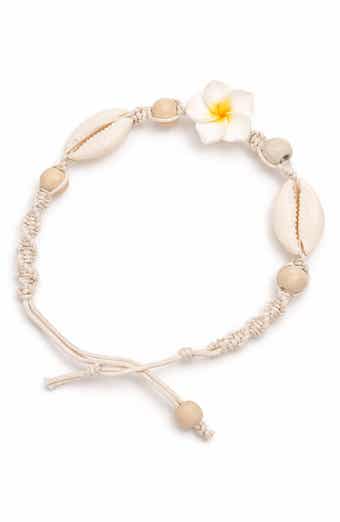 Shell Beaded Flower Anklet