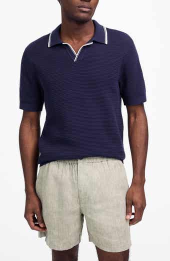 Madewell Contrast Stitch Johnny Collar Sweater Polo