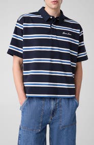 GUESS Boxy Striped Polo