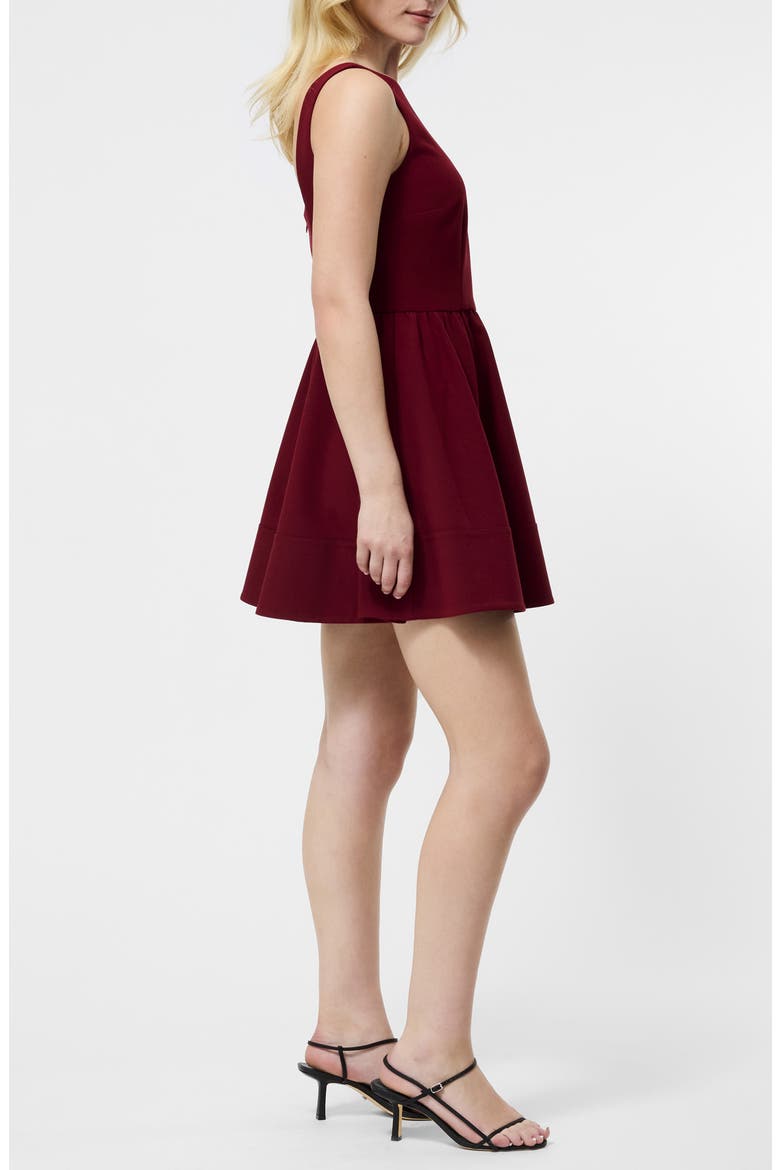 Azra Sleeveless Twill Minidress, Alternate, color, CABERNET