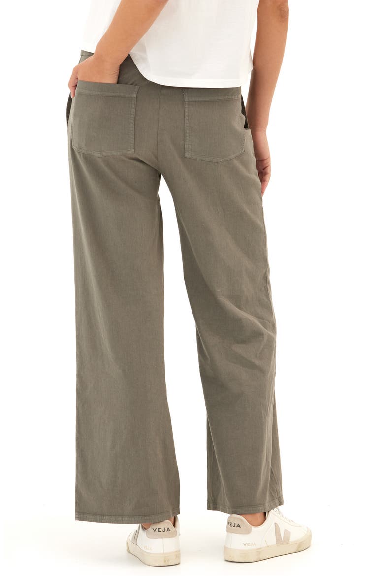 Pamela Stretch Twill Wide Leg Pants, Alternate, color, ARTICHOKE