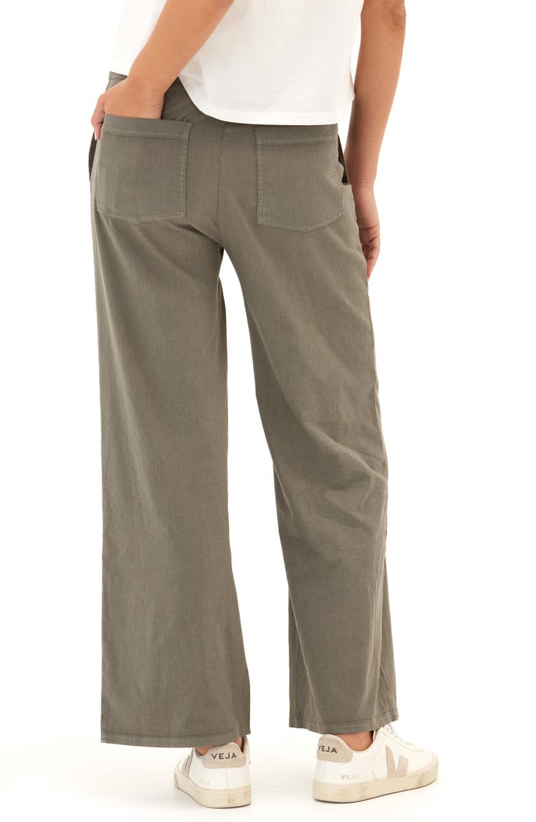 Threads 4 Thought Pamela Stretch Twill Wide Leg Pants, Alternate, color, Artichoke