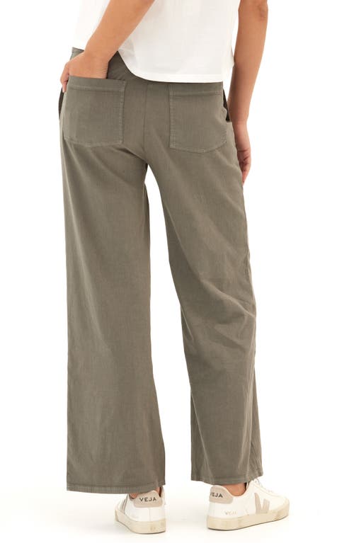 Threads 4 Thought Pamela Stretch Twill Wide Leg Pants In Artichoke