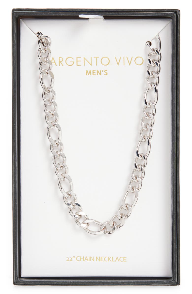 ARGENTO VIVO Large Figaro Chain Necklace, Main, color, 