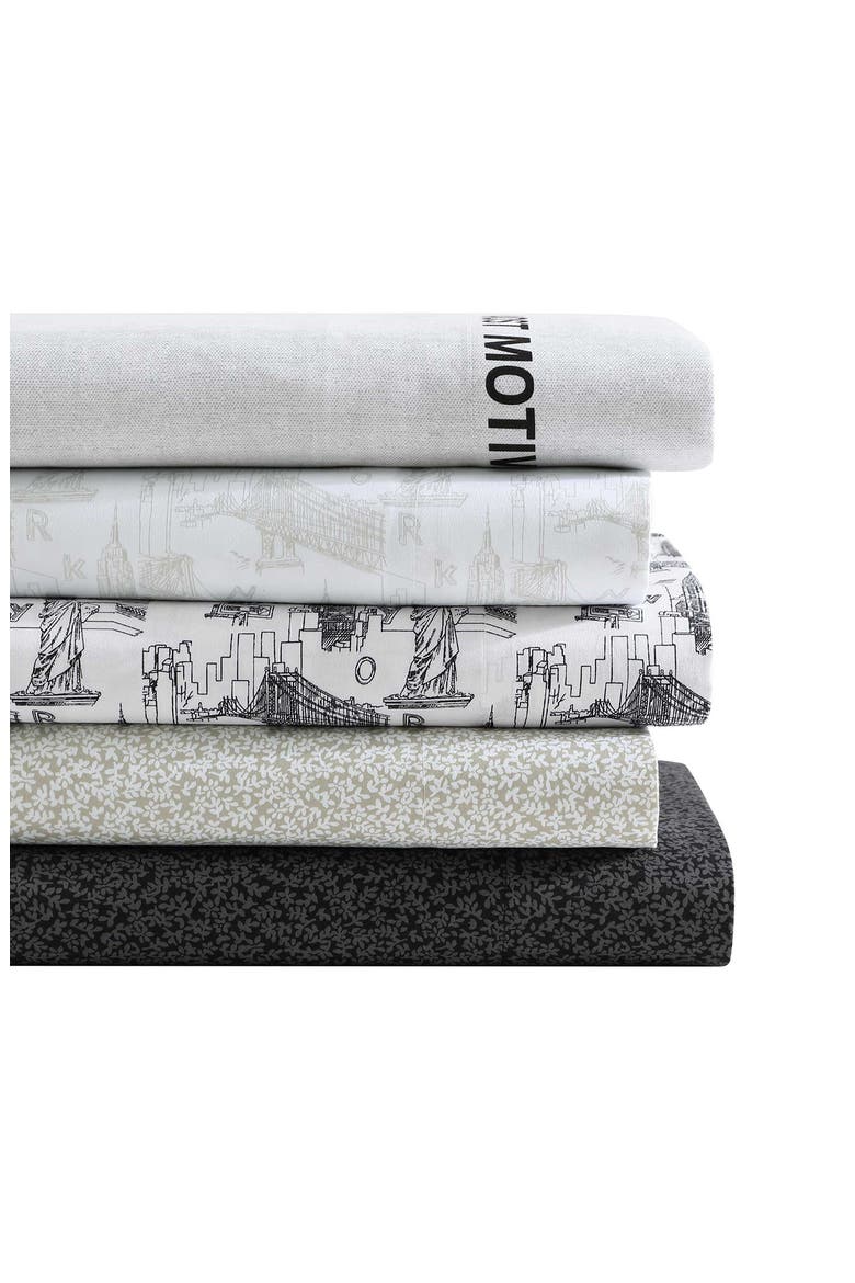 Chill Flowers Sheet Set, Alternate, color, CHARCOAL