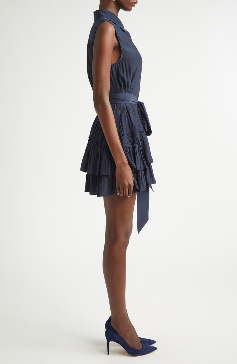 Ramy Brook Edelina Sleeveless Tiered Minidress, Alternate, color, Navy