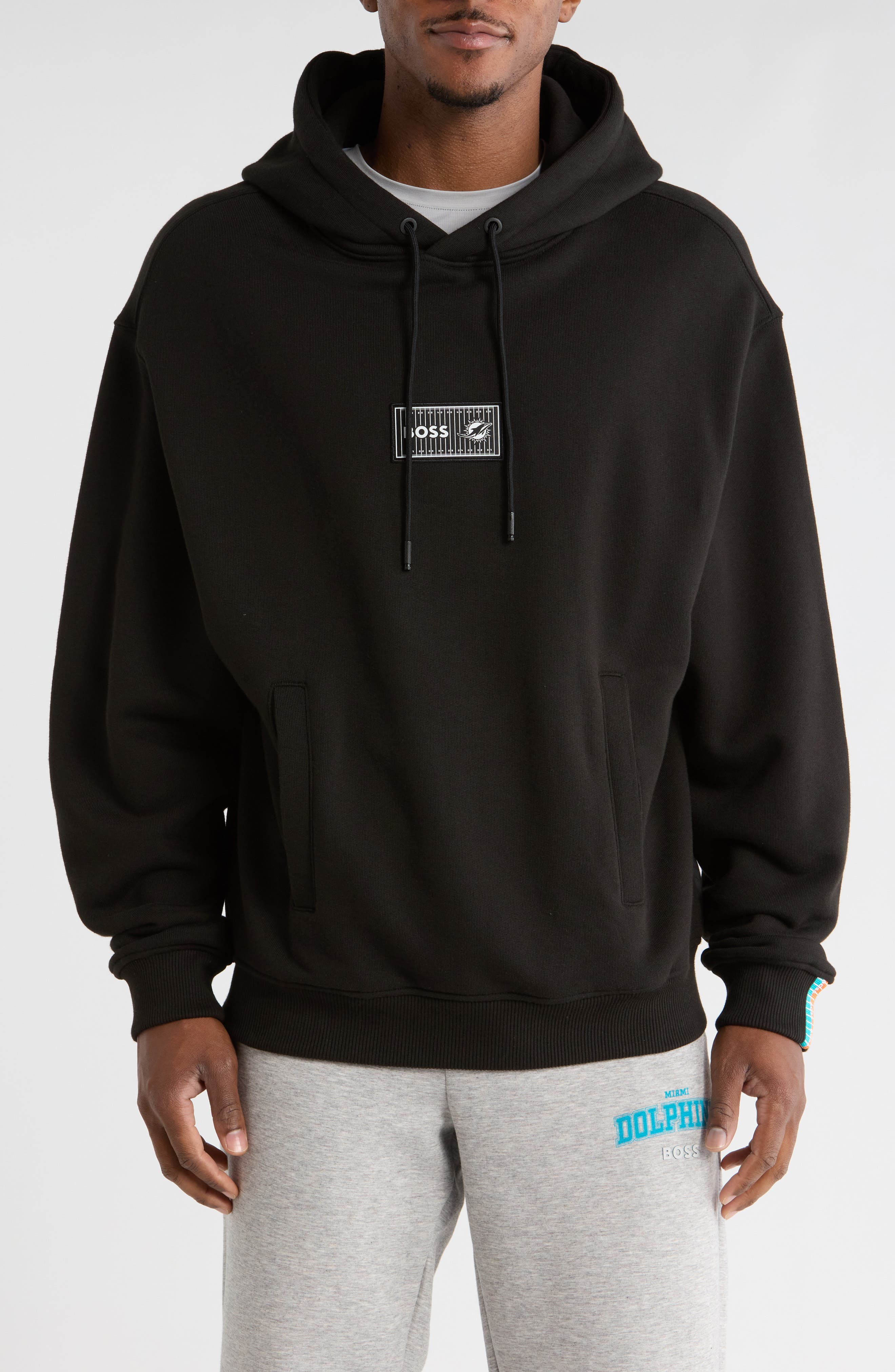 BOSS NFL Miami Dolphins Patch Hoodie