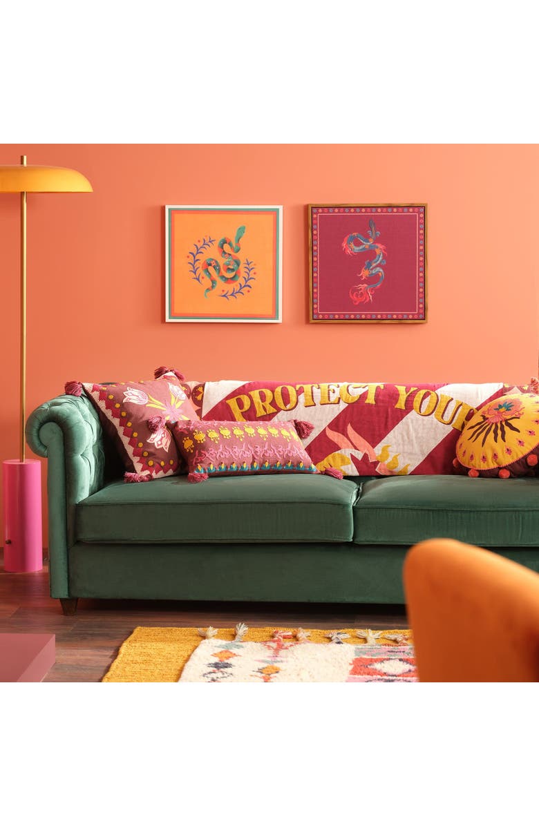 Zsa Zsa Zsu Novelas Fringed Jacquard 100% Cotton Throw Energy 54X71 In, Alternate, color, Burgundy