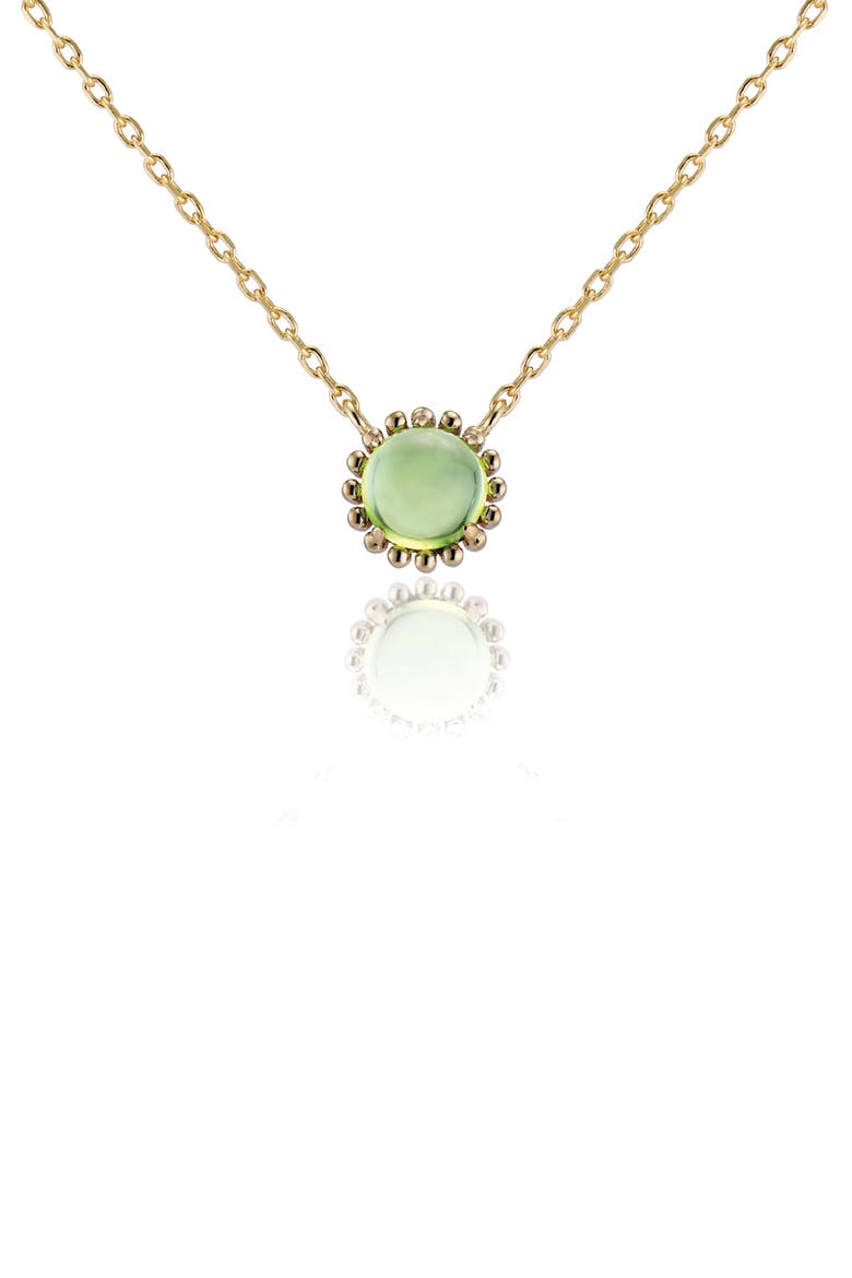 Stone Floral Necklace, Main, color, GOLD/ PERIDOT