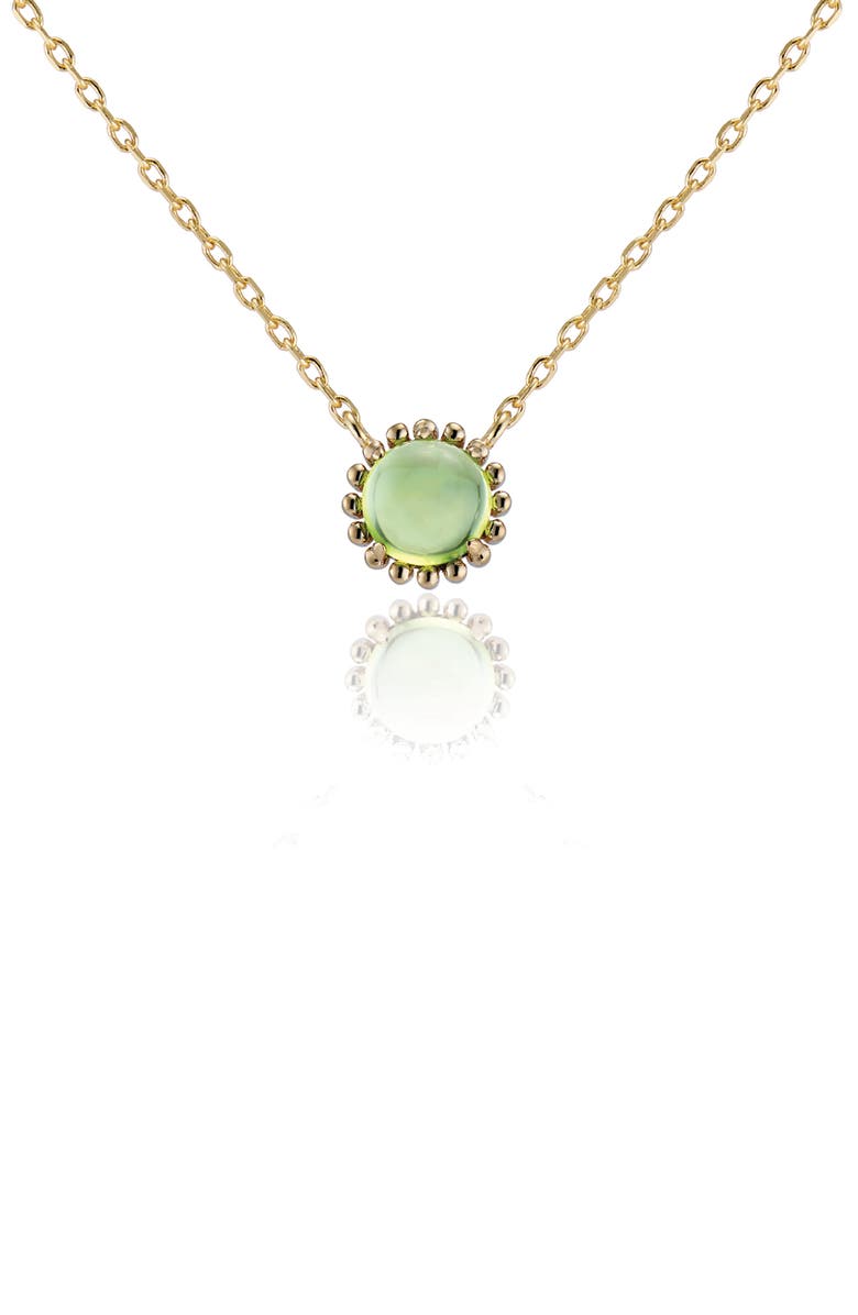 House of Frosted Stone Floral Necklace, Main, color, Gold/ Peridot