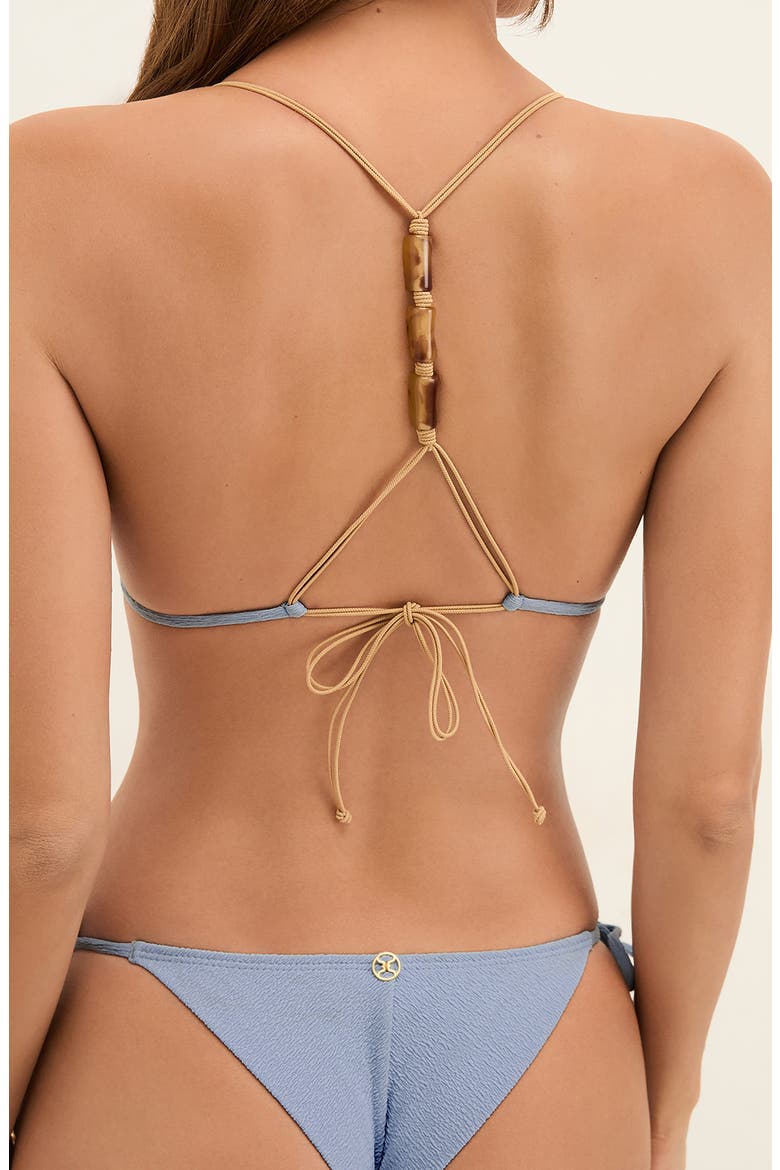 Firenze Lesley Beaded Racerback Bikini Top, Alternate, color, BLUE