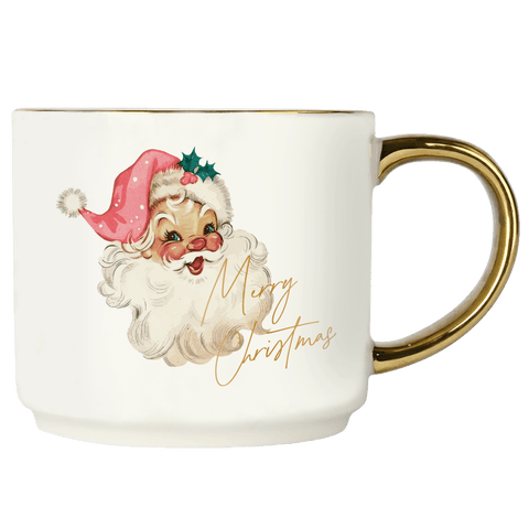 Gold Handle Holiday Coffee Mug