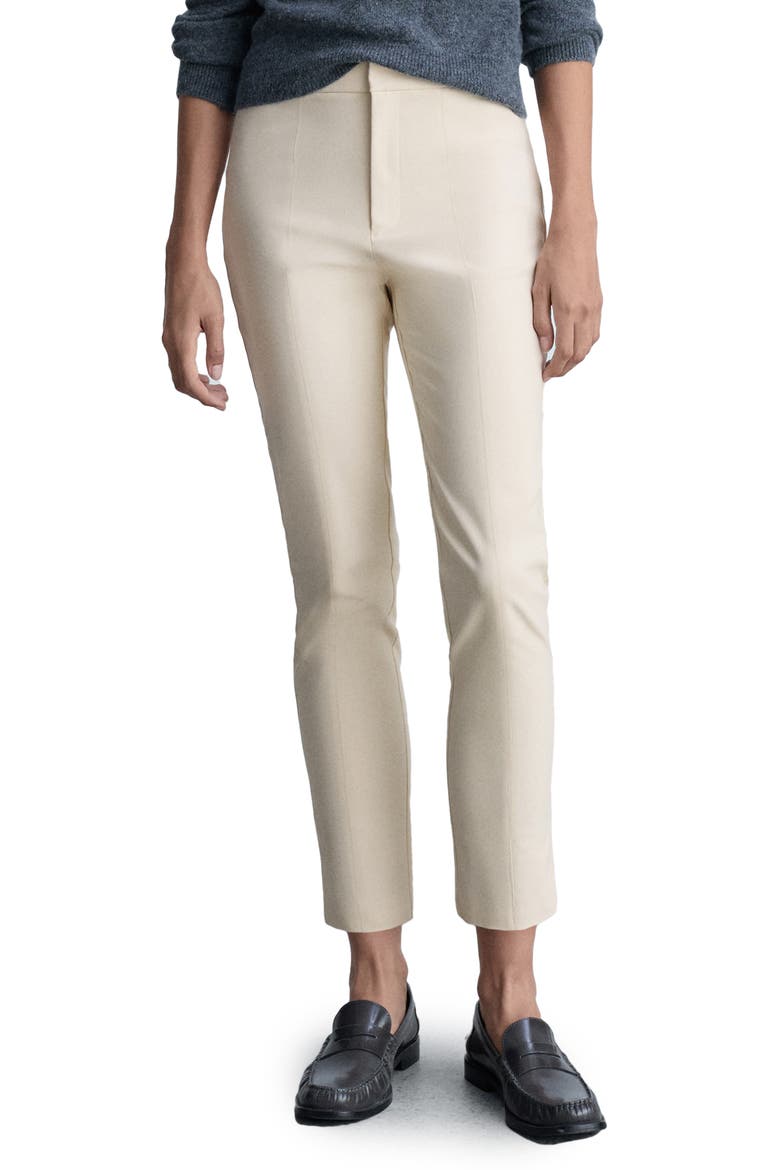 Straight Leg Ankle Pants, Main, color, ECRU